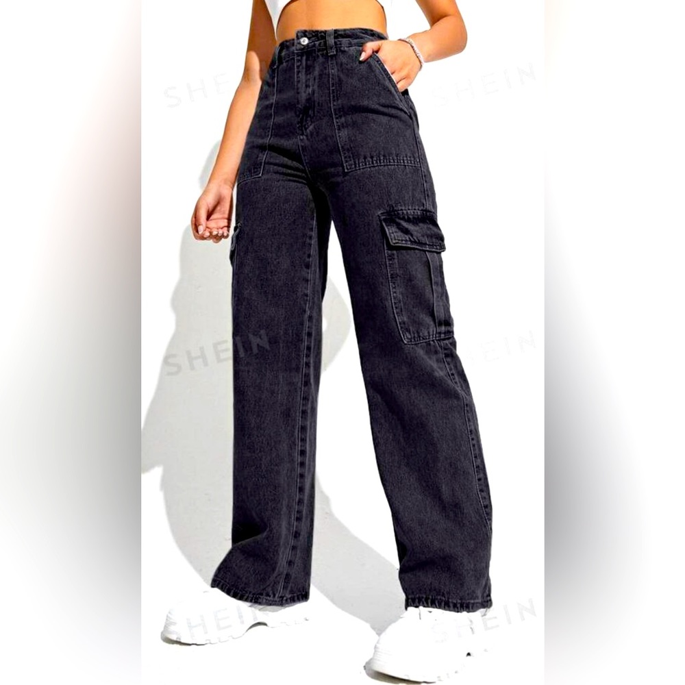 Shein Girls Cargo Jeans Size 12